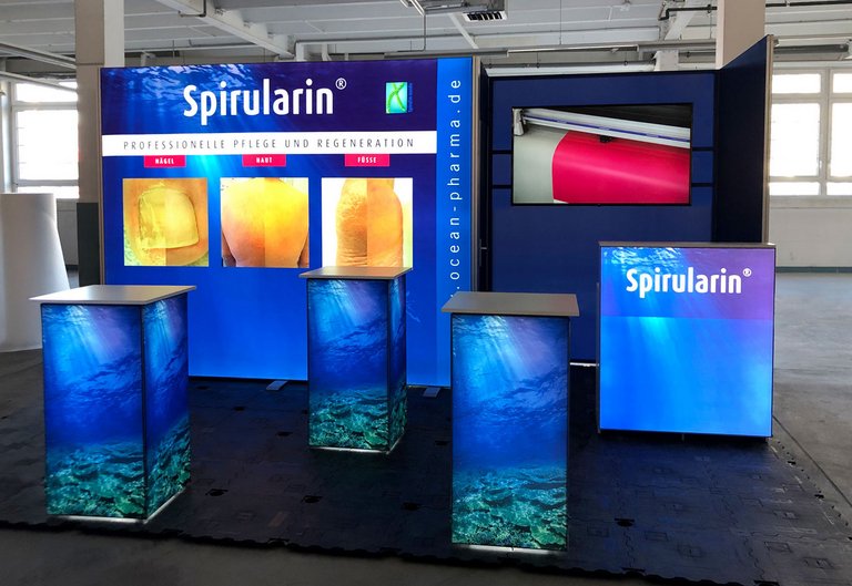 LED exhibition stand - OCTAlumina - ocean pharma GmbH