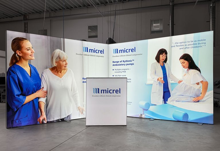 LED exhibition stand - ALU STAR - Micrel Medical Devices GmbH